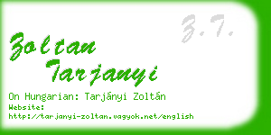 zoltan tarjanyi business card